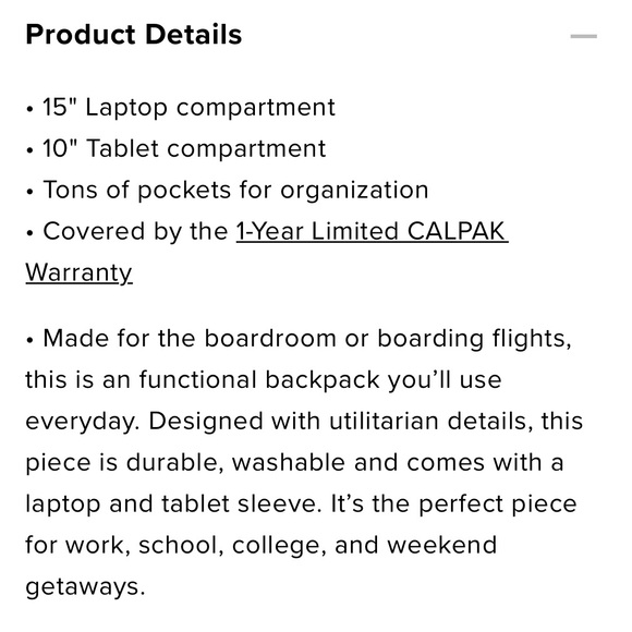 Calpak Backpack - Picture 7 of 11